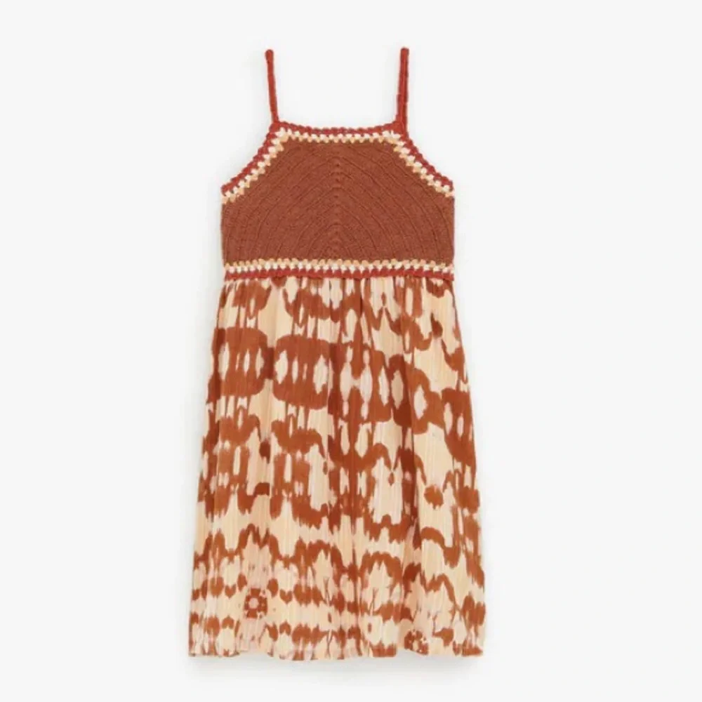 Zara girls tie-dye crocheted dress NWT size 10 yo